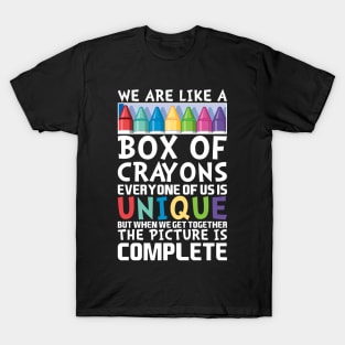 We are like a Box of crayons Cute Back to School T-Shirt